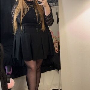 Hot Topic Black Skater Mini Skirt